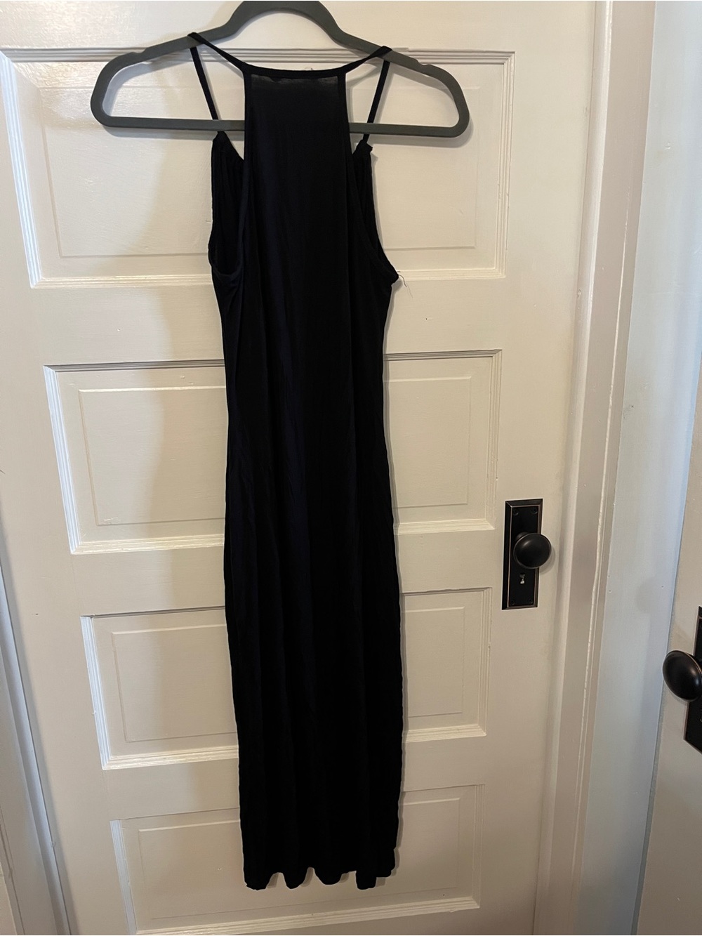 Black Halter-Back Swim Coverup Maxi